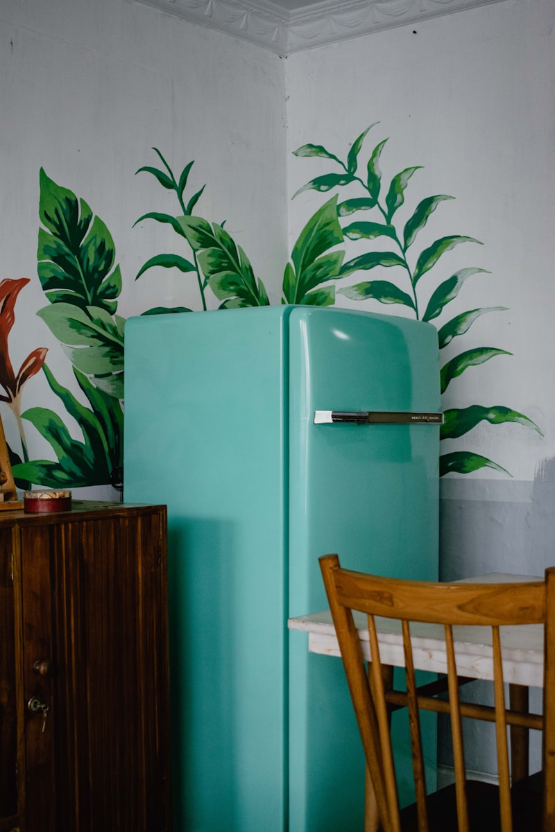 Modern double door refrigerator in a clean kitchen setting
